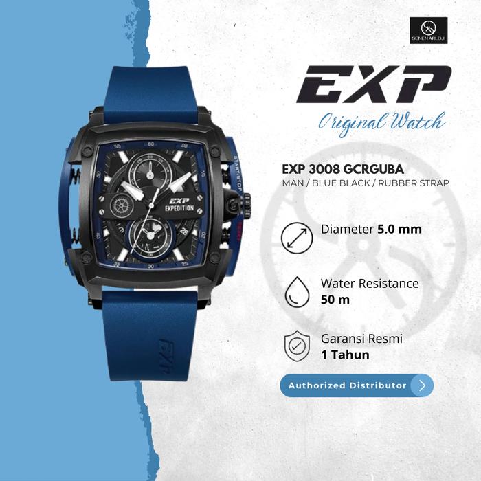 EXPEDITION E3008 / 3008 - JAM TANGAN PRIA ORIGINAL - BLUE BLACK