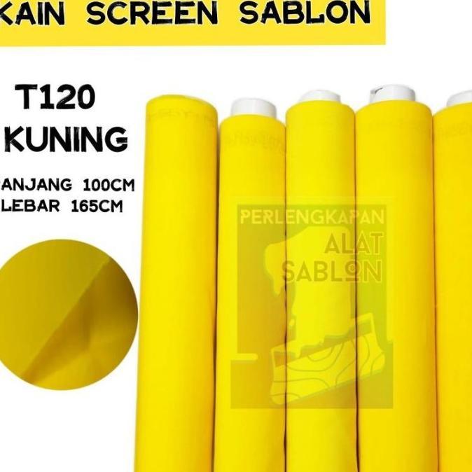KAIN SCREEN MONIL SABLON T120 KUNING KAIN SCREEN SABLON