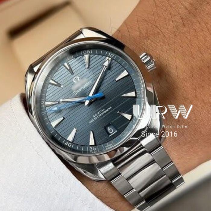 URW Omega Inspired 205 Urwomega Aquaterra Jam Tangan 41mm Stainless Steel Blue Dial VS Tier 5 Sapphi
