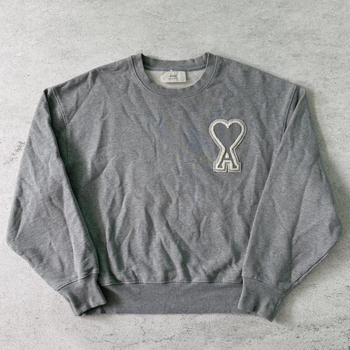 Ami Paris Alexandre Mattiusi de Coeur big heart patch sweatshirt authentic original