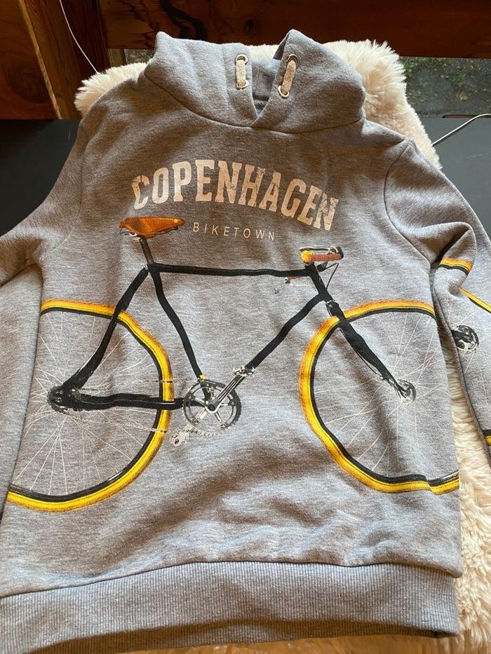 Fox Originals Copenhagen Biketown Sweatshirt Hoodie Pria Ukuran Kecil S Grafis Abu-abu Fox Originals