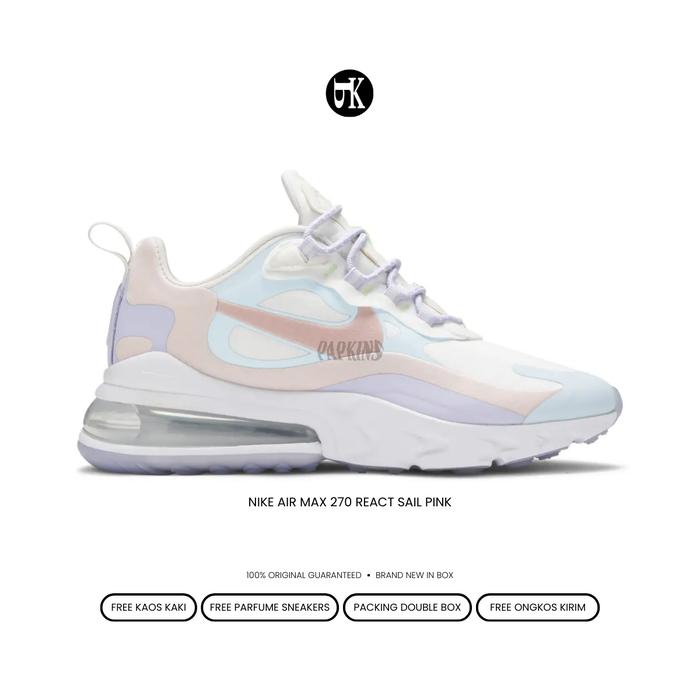 sepatu nike air max 270 react sail pink original bnib / sneakers nike wanita