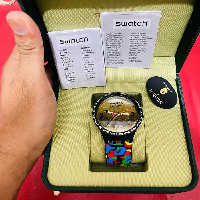 Swatch X bape kondisi NOS ful box original Japan