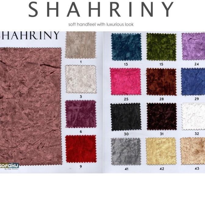 SHAHRINY : Suede Fabric by Regatta - Kain Jok Sofa Beludru Mewah / Bahan Suede Terlaris Kilap Interi