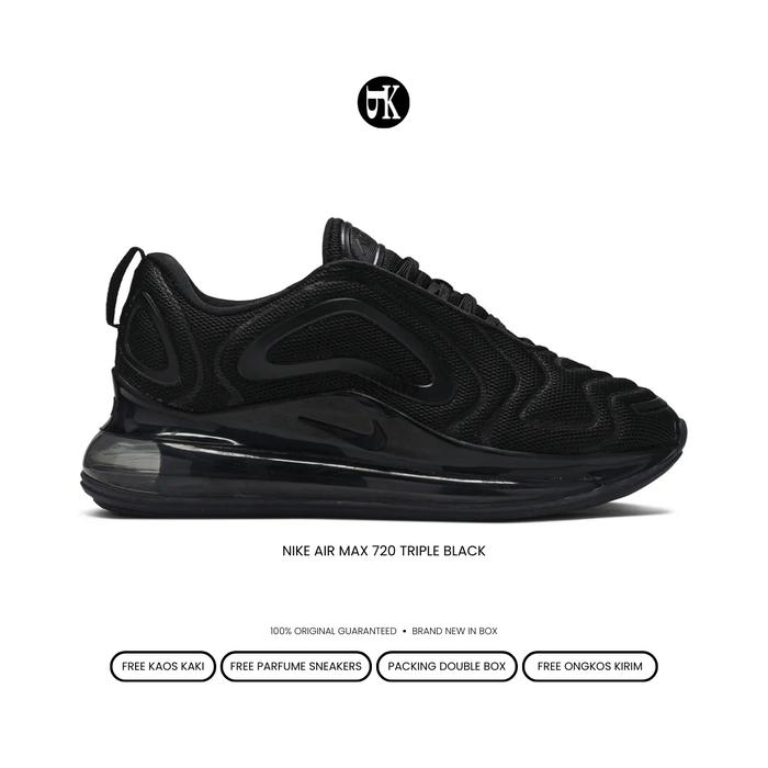 sepatu nike air max 720 triple black original bnib / sneakers nike pria