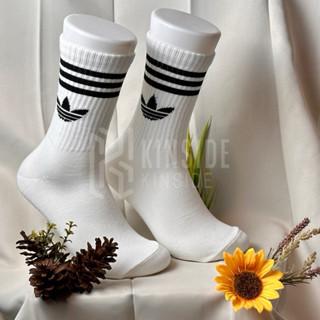 Kaos Kaki Panjang Adidas Putih / Hitam
