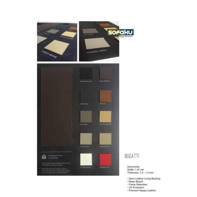 VISION Bugatti Premium Leather - Kulit Sintetis Otomotif Mobil - Oscar Premium Jok Mobil