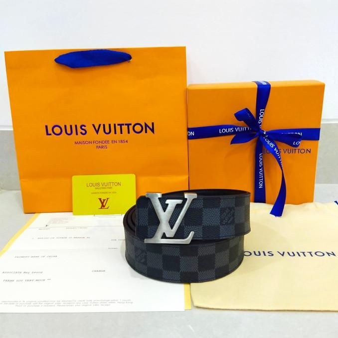 Produk Terbaru Ikat Pinggang Lv Belt Premium Mirror Original - Damier Graphite Terlaris