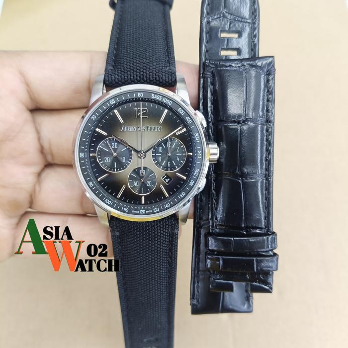 jual jam tangan AP Swiss 11.59 automatic crono graph box fullset kaca sapphire