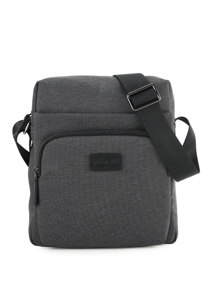 Pierre Cardin Tas Selempang Sling Bag Kanvas Hitam 9112832102BLA-Black