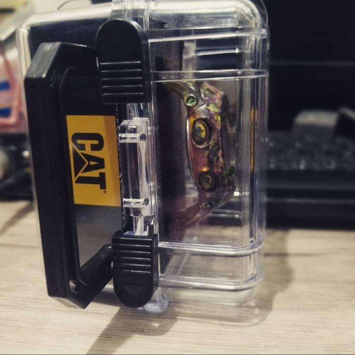 box jam tangan clearcase caterpillar original rare item