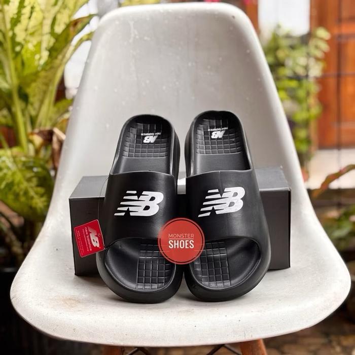 SANDAL SLOP PRIA NEW BALANCE ORIGINAL TERBARU SANDAL SLIDES SLIP ON NB FULL KARET ANTI SLIP UNISEX
