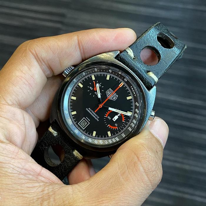 Vintage Heuer Monza Chronograph Ref. 150.501 Caliber 15 Automatic 39mm Year 1970