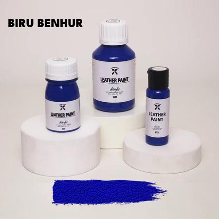 cat sepatu warna biru benhur cat tas canvas kulit sintetis paint 40ml
