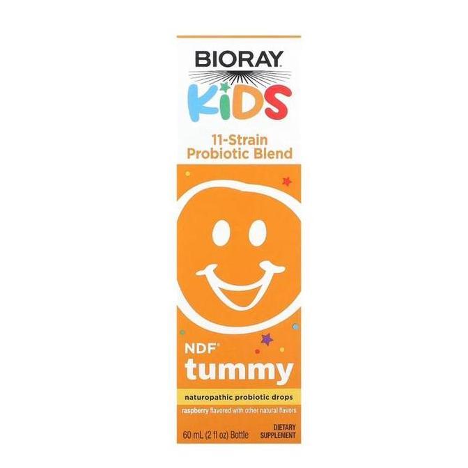 Bioray Kids Ndf Tummy 11 Strain Probiotic Blend Raspberry Flavor 60 120 Ml
