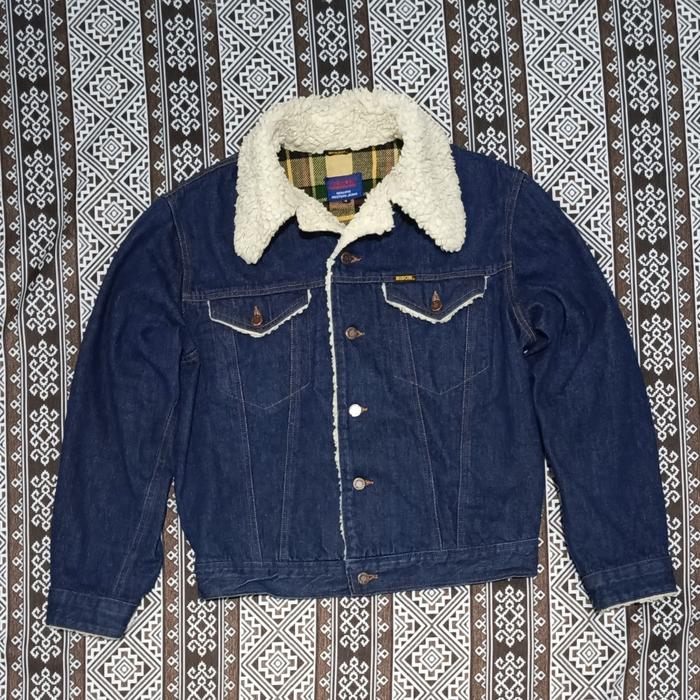 USA Bison denim vintage - jaket bison usa - jaket vintage bison - jaket detroit - jaket denim second