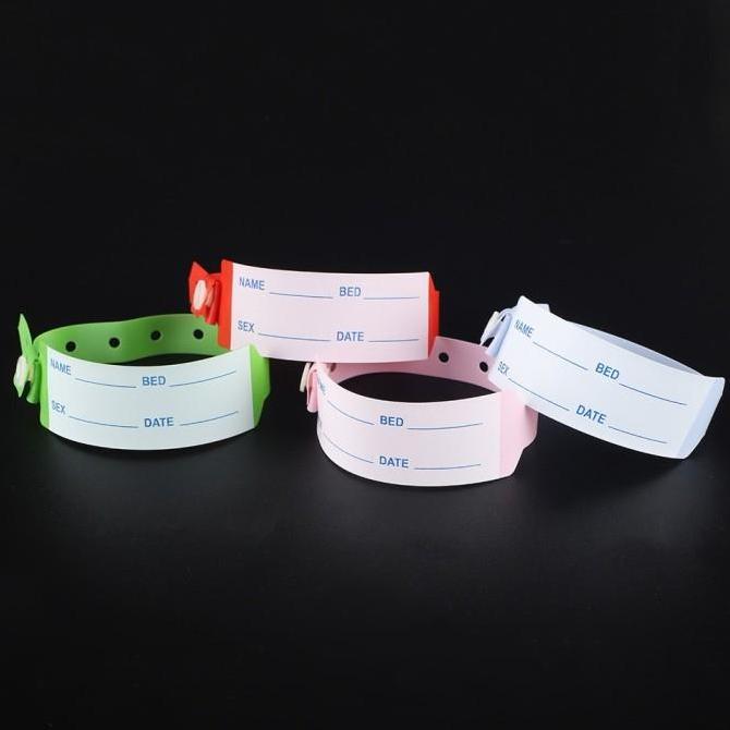 Best Choice 20Pcs Gelang Rumah Sakit Id Band Rumah Sakit Band Opname Band Opname Merah/Hijau/Putih G