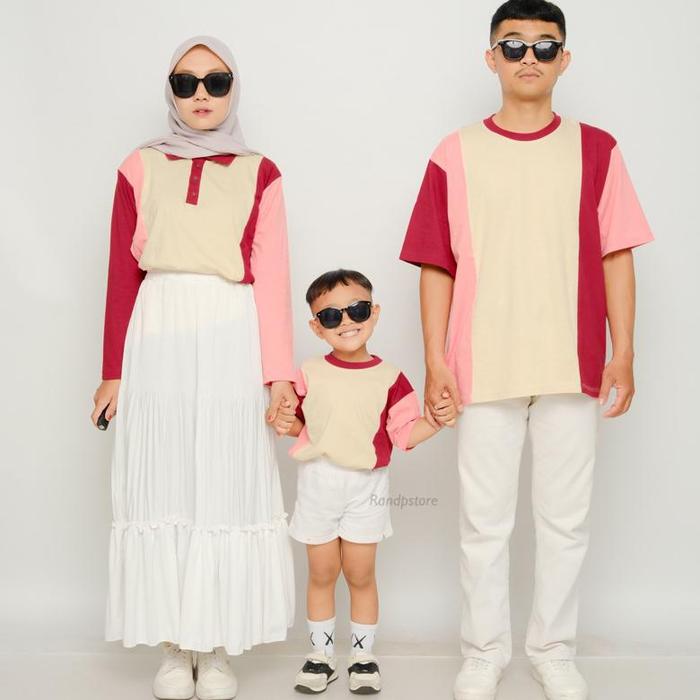 ad-56 ed-76 Zehan T-shirt Kombinasi - Atasan Couple Family Set ( Jual Terpisah ) Berkualitas Termura