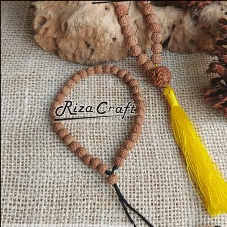 PAKET LEBIH HEMAT Tasbih & Gelang Biji Jenitri Asli Kebumen Premium