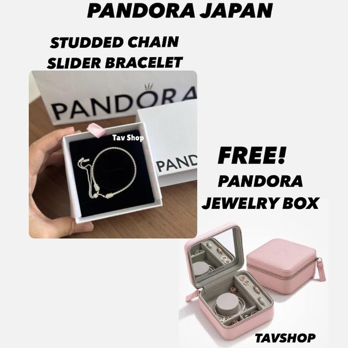 [NEW] PANDORA Moments Studded Chain Slider Bracelet (LIMITED) Japan