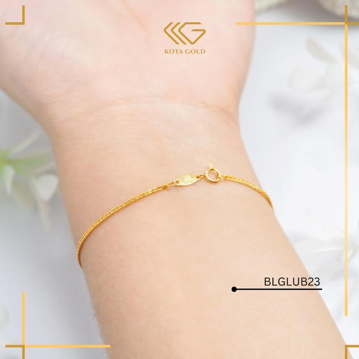 Gelang Emas Lilit Italy Kadar 8K Gold 375 Gelang Simple Dewasa BLGLUB23