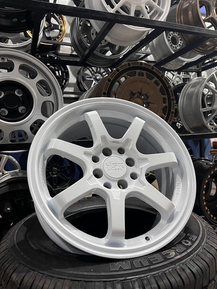 Velg Mobil Jdm TE37 Ring 16 Glossy White HSR Tjh Original Bestfor Avanza,Livina,Brio