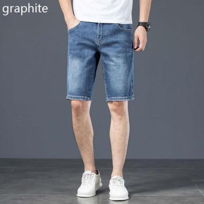 Celana jeans pendek graphite pria import premium high quality 02126