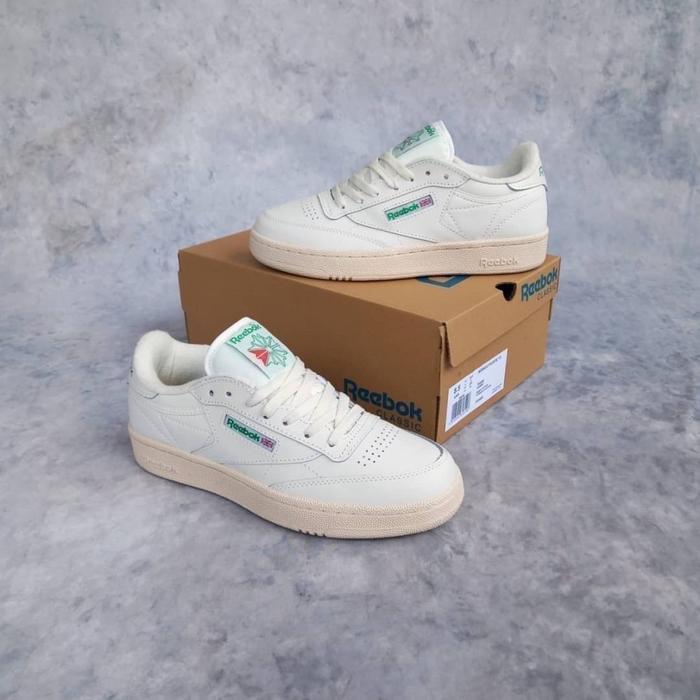 Sneakers Reebok Club C 85 TV Chalk Papper White Green