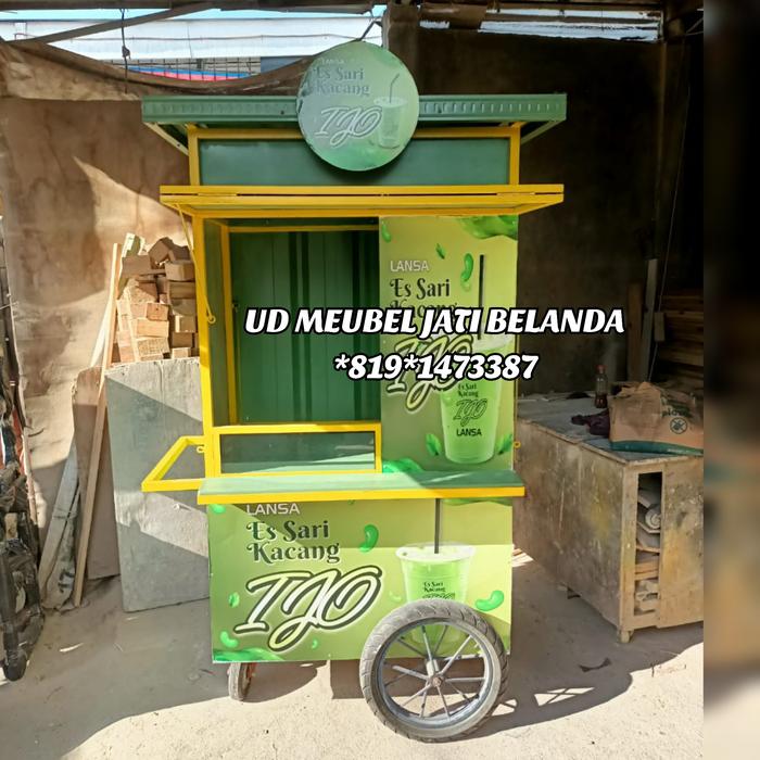 gerobak es sari kacang ijo gerobak dorong gerobak minuman