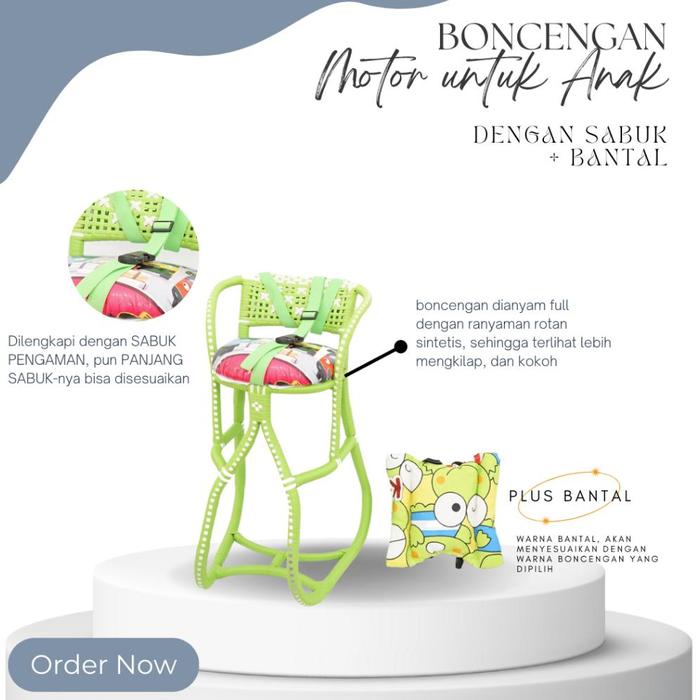 Sale Kursi Boncengan Anak Motor Matic Free Sabuk Dan Bantal Stang / Kursi Boncengan Anak Motor Matic