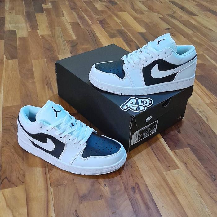 Aj 1 Low Panda White Black