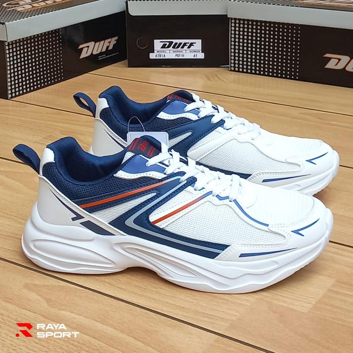 DUFF ATRIA WHITE NAVY SEPATU SNEAKERS ORIGINAL DUFF