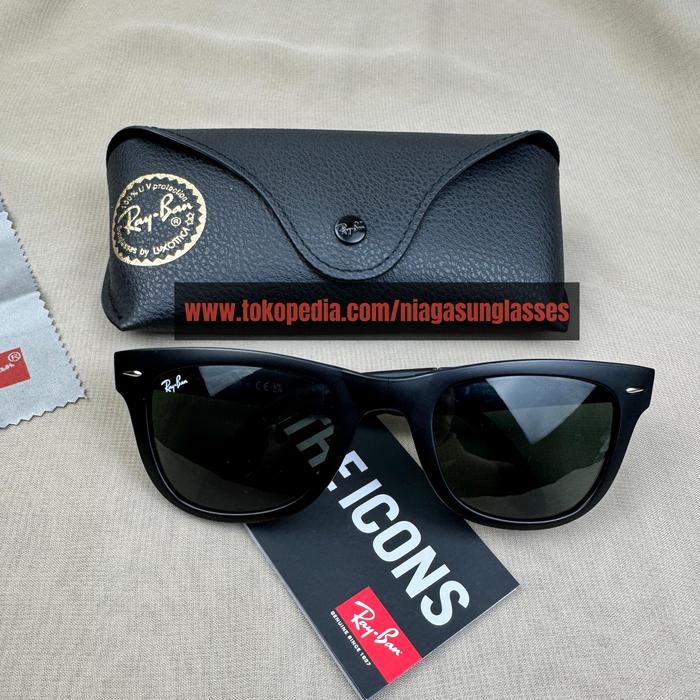 Kacamata Rayban Wayfarer Folding RB4105 601S Black Doff Second Original
