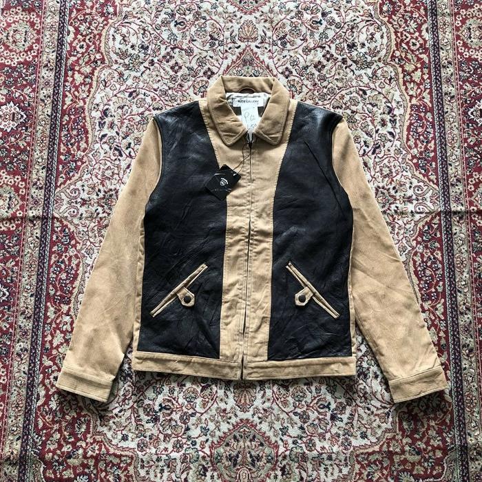 Jaket Rude gallery japan 2 leather mix cordoroy work jacket F616