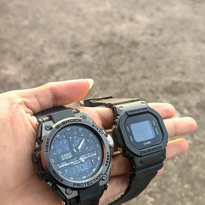 jam tangan Casio dual time analog digital