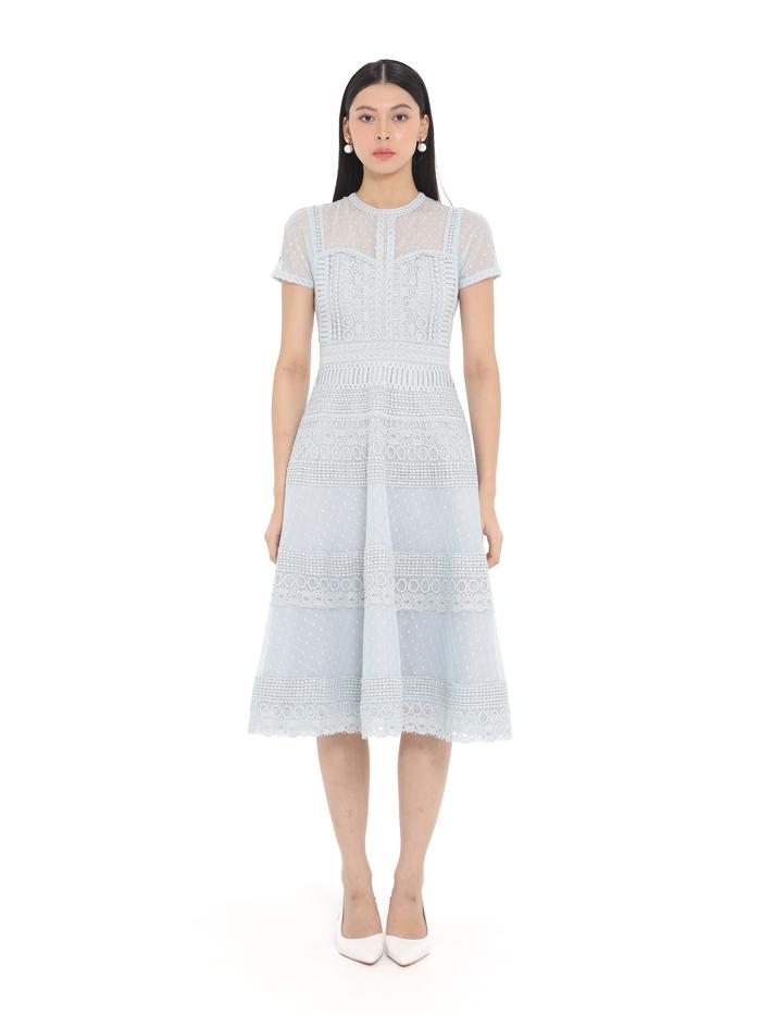 POSHTURE - Noola Dress in Ash Blue