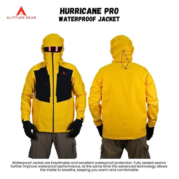 lubb Jaket Gunung Gorpcore Goretex 3 Layer Altitude Gear Hurricane Pro Waterproof Jaket Pria Wanita 