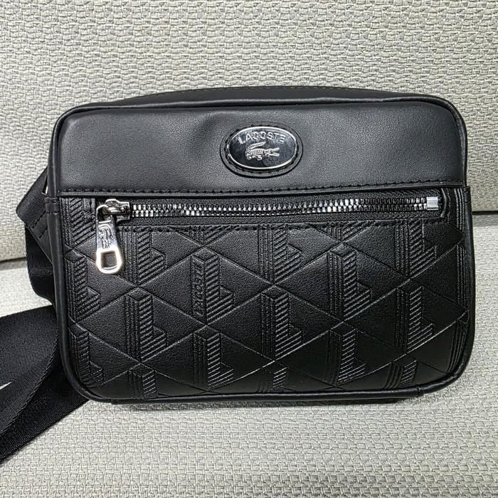Lacoste Bag / Tas | Men Leather Shoulder Monogram Print Original