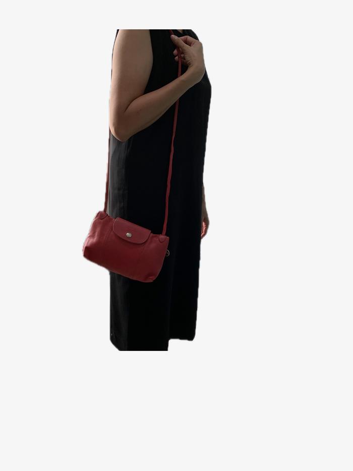 Authentic Longchamp Mini Le Pliage Cuir Crossbody Bag