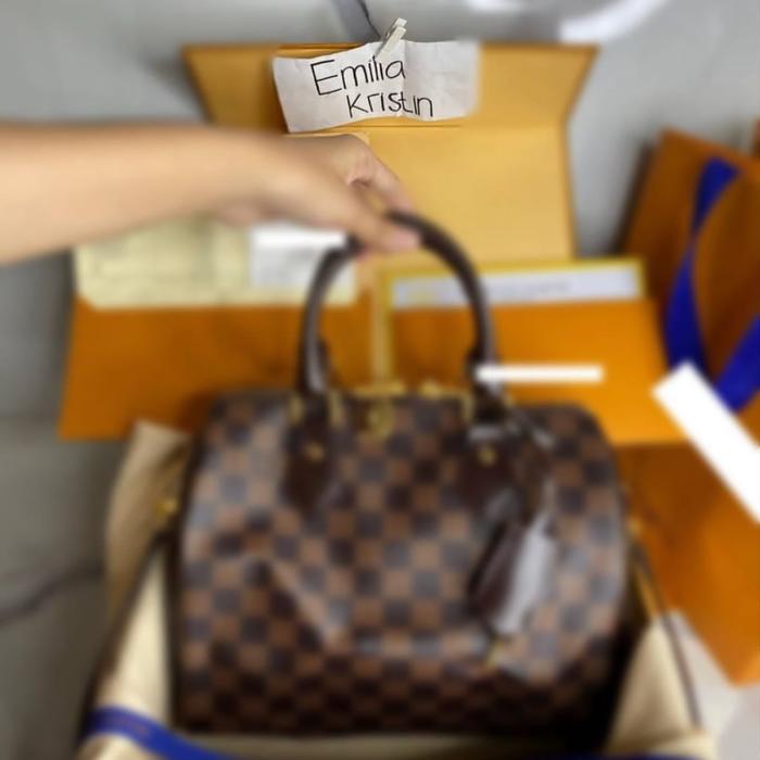 Preloved th 2022 Speedy 25 Damier GHW Authentic