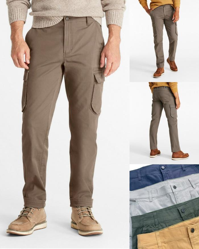 Celana Outdoor LL Bean Men's BeanFlex Standard-Fit Canvas Cargo Pants - 7941