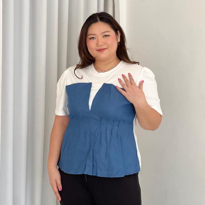 Duchess Atasan Jeans Tshirt Sillva / Atasan Bigsize Kemben Jeans/ Atasan Bigsize Duchess / Atasan Je