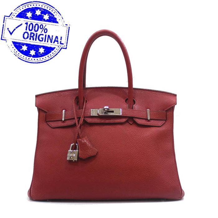 Preloved Hermes Birkin 30 B30 Red Rouge Togo PHW H Square 2004