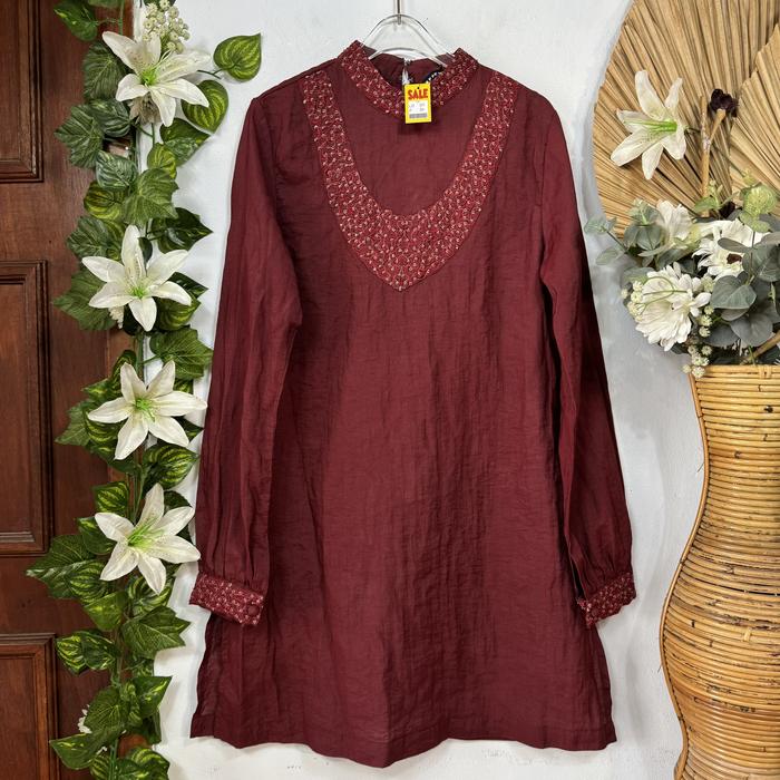 Tunik Maroon Katun Preview