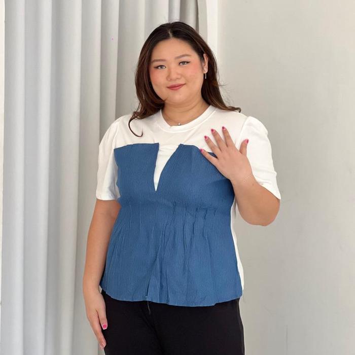 Duchess Atasan Jeans Tshirt Sillva / Atasan Bigsize Kemben Jeans/ Atasan Bigsize Duchess / Atasan Je