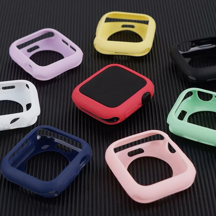 Soft Bumper Pelindung Bahan Silikon Untuk for Iwatch 10 9 8 7 6 SE 5 4 3 2 Series 49mm 46mm 42mm 45 