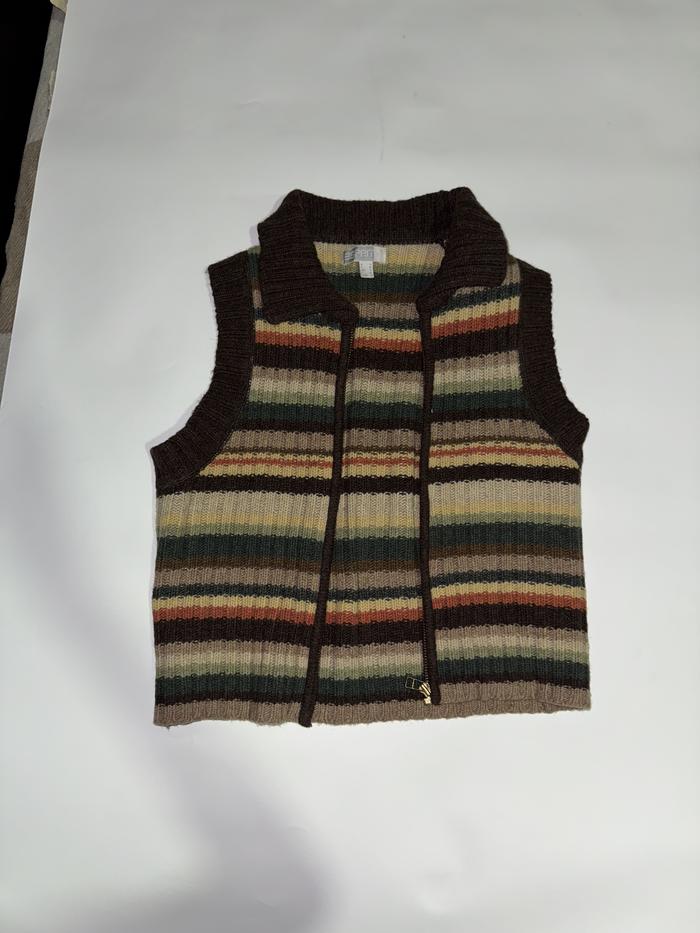 Desainer Lain Asli - Vintage Firm Wave Fleece Navajo Vest Zip Up Other Designers Native - Vintage Fi