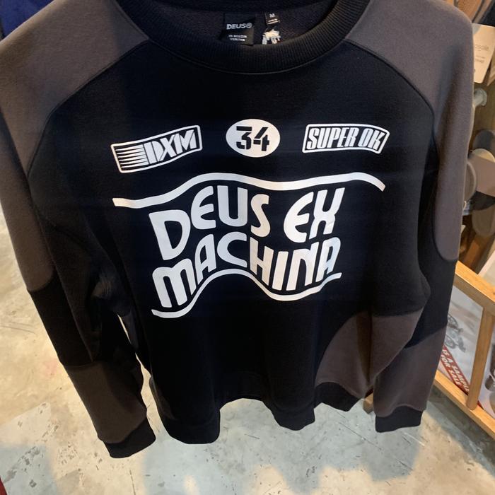 Hoodie Pria Deus Ex Machina Original Fixed Crew Black New