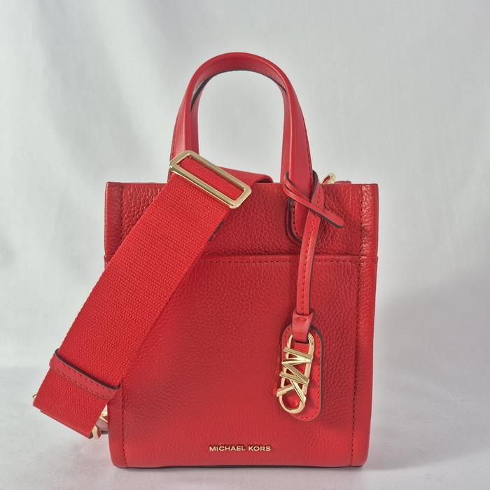 tas wanita mk gigi xs ns shopper tote crossbody lacquer red vj