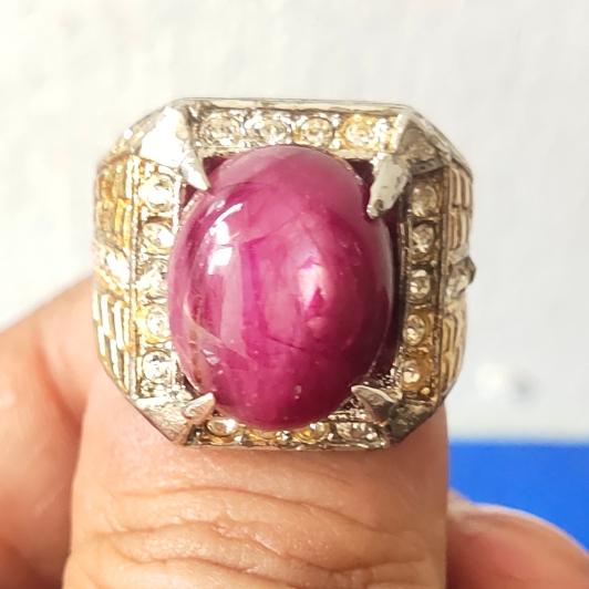 Ruby natural 100% ring titanium